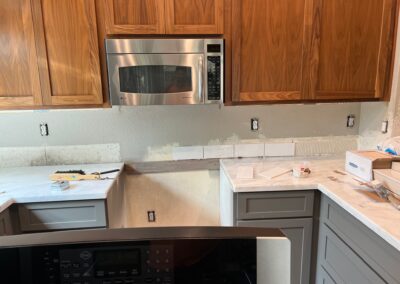 Tile backsplash install