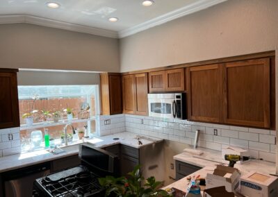 Tile backsplash install